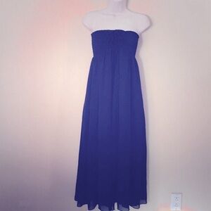 Free People Navy Dress with Corset smocking